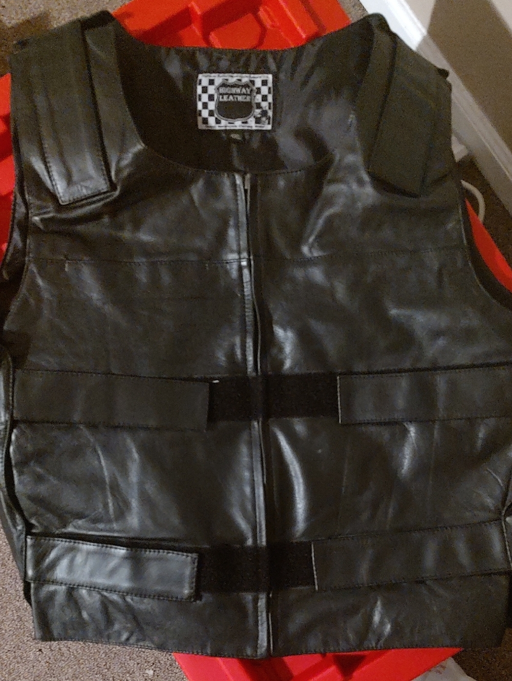 Black Men's Leather Vest
